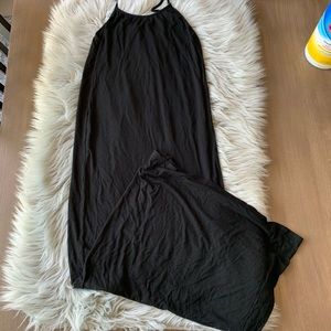 Top Shop Black Ribbed Stretchy Maxi Dress